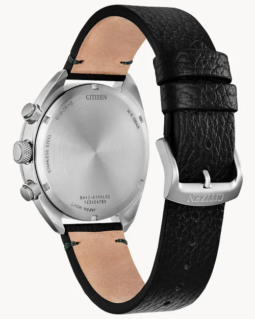 Sport Casual Green Dial Leather Strap CA7041-07X | CITIZEN Sport Casual Green Dial Leather Strap CA7041-07X | CITIZEN